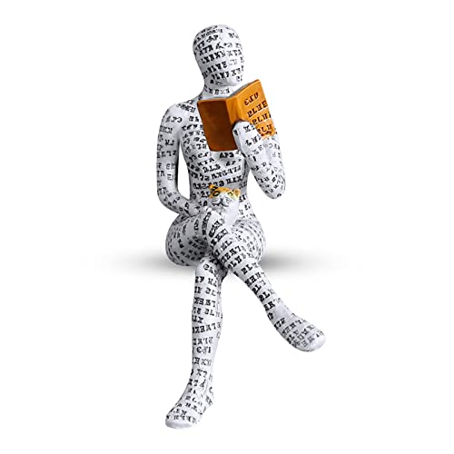 Reading Lady Statue, Lady Statue Decorative Female Figurine Thinker Statue Aesthetic Sculpture for Room, Bookshelf, Desk, Modern Abstract Decor - style: D
