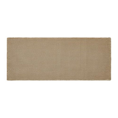 Triohero Waffle Runner Rug Bathroom, Long Boho Bath Mat, 24x72 Khaki - color: Khaki, size: 2' X 6' (Runner)