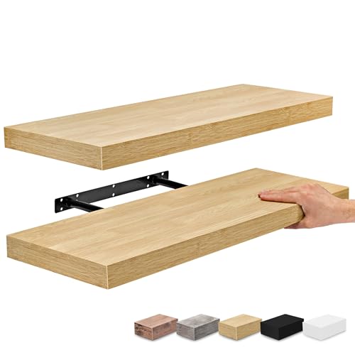 Sorbus Floating Shelves for Wall, Wood Wall Storage (2 Pack, Maple Wood) - color: Maple Wood, size: 2 Pack