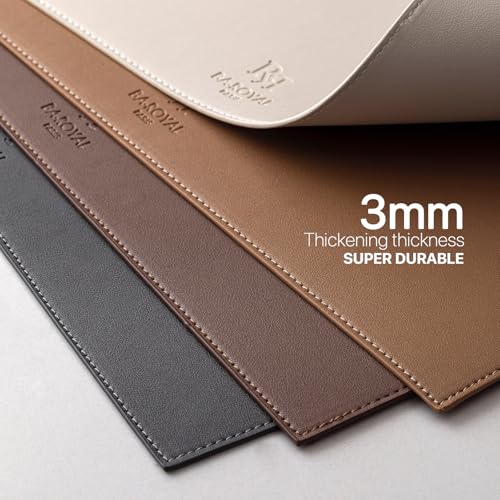 Baroyal Faux Leather Placemats Set of 4 Vinyl Washable Wipeable Table Mats for Kitchen Dining Table Heat Resistant Waterproof Modern Indoor/Outdoor Placemats Non-Slip Easy Clean Place Mats (Black) - color: B-black