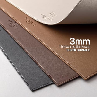 Baroyal Faux Leather Placemats Set of 4 Vinyl Washable Wipeable Table Mats for Kitchen Dining Table Heat Resistant Waterproof Modern Indoor/Outdoor Placemats Non-Slip Easy Clean Place Mats (Black) - color: B-black