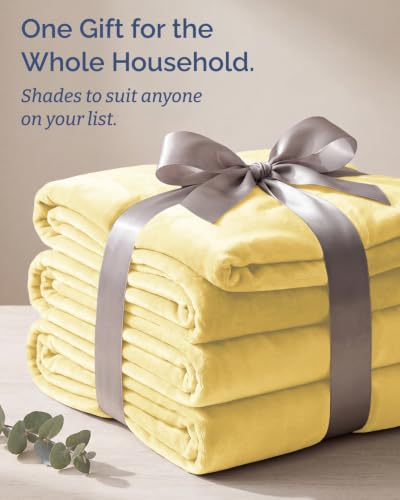 Fleece Blanket Giant Size 120" x 180" - Ultra-Soft Flannel Throw - Yellow - color: 03 - Yellow, size: Giant Blanket (180" x 120")
