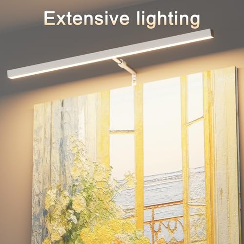 24" LED Picture Light Plug in, 9W Nickel Art Light - color: Nickel, size: 24 inch