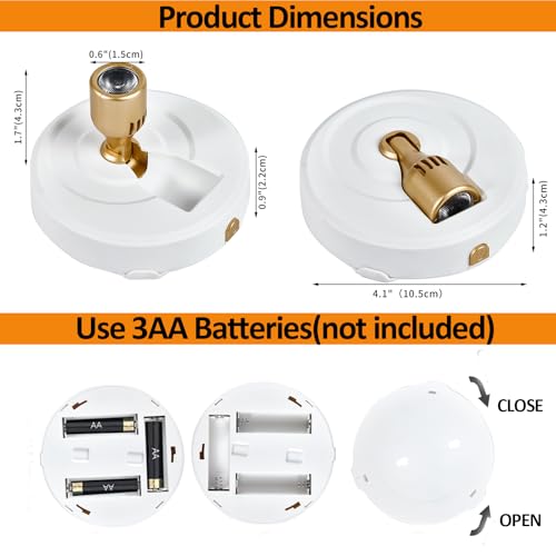 RAHAN 2Pack Battery Operated Spotlight, Picture Light with Remote Dimmable & Timer, Plants Uplighting Picture Lights for Paintings, Small LED Spot Display Lights for Wall Frame Artwork Dartboard - color: White-G