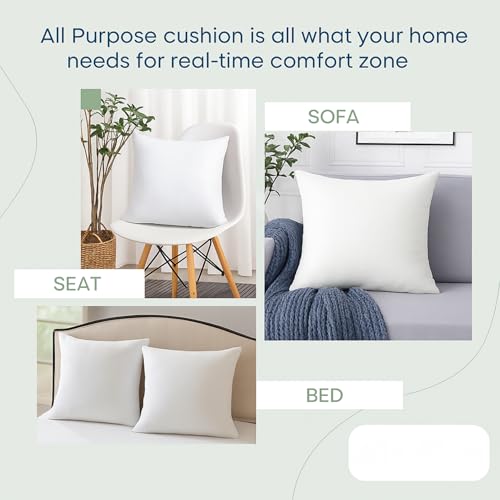 LANE LINEN 12x20 Pillow Inserts, Pack of 4, Soft, Down Alternative - White - size: 12x20