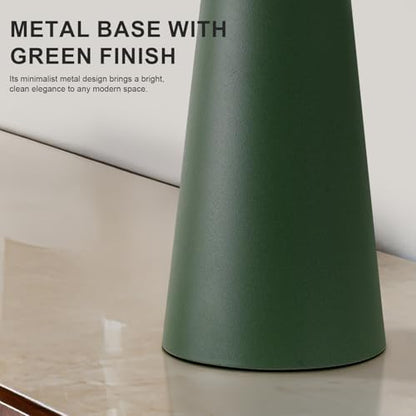 Oneach 25.75" Modern Table Lamp for Bedroom Set of 2, USB C Port, Green - color: Green