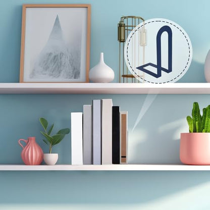 Chunful 6 Pcs Blue Metal BookEnds Shelves, 5.5 x 3.75 x 2.25 in - color: Blue, size: 5.5*3.75*2.25inch