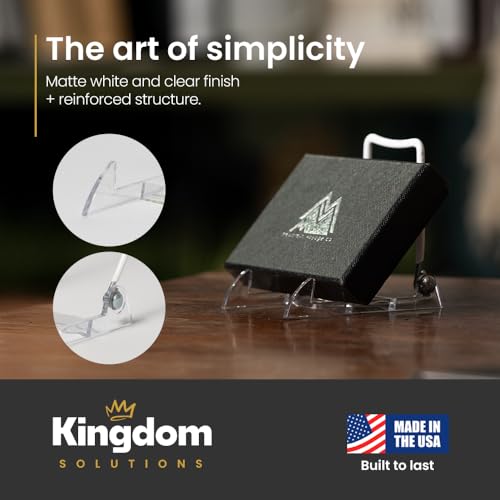 KINGDOM SOLUTIONS - 3.5" White Acrylic Display Stand Made in USA - 2 Pack - color: Acrylic White, size: 3.5" (2-pack)