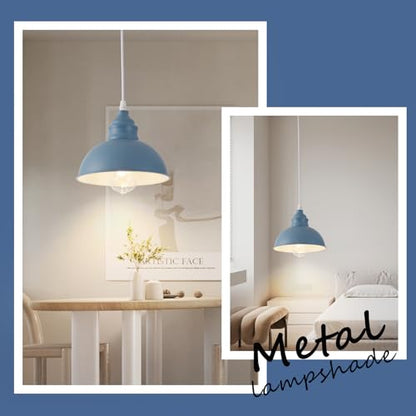 Plug in Pendant Light, 15FT Hanging Lights, On/Off Switch - color: Blue