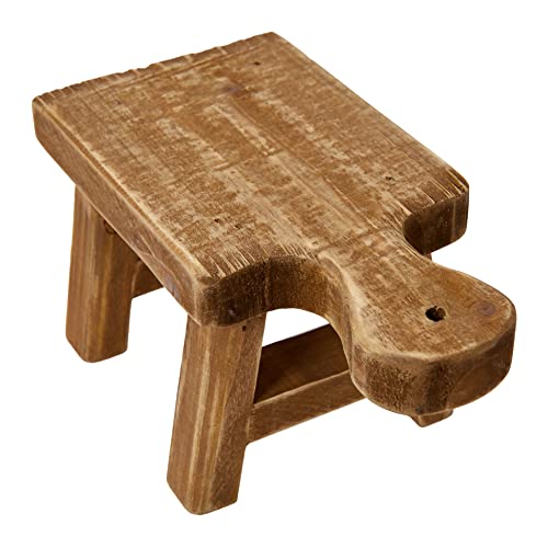 Creative Co-Op Small Wood Pedestal with Handle,Square (Pack of 12) - color: Natural, size: Square (Pack of 12), style: Rectangle