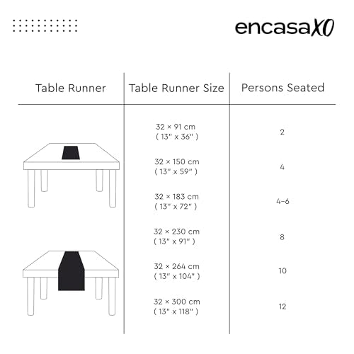 Encasa XO Table Runner, Woven Cotton Dining Linens 13"x72" Red - color: Buffalo Red Checks, size: 13x72 in