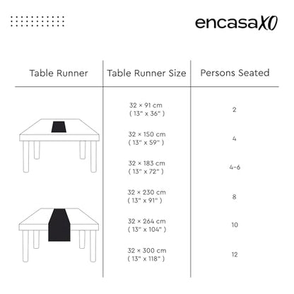 Encasa XO Table Runner, Woven Cotton Dining Linens 13"x72" Red - color: Buffalo Red Checks, size: 13x72 in