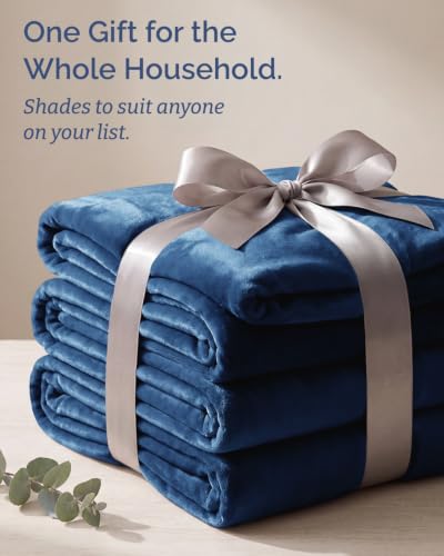 Fleece Blanket Oversized King - Ultra-Soft Flannel Blanket - Royal Blue - color: 28 - Royal Blue, size: Oversized King (120" x 120")
