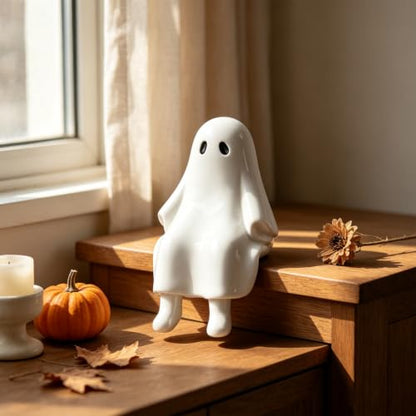 Halloween Ghost Figurine in Sitting Posture Resin Ghost Statue 1 Pcs - color: Styl 7