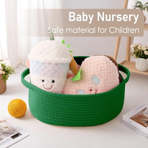 JMvicyroam Small Woven Basket, Empty Gift Basket, Green/1 Pack - color: Green, size: 1 Pack