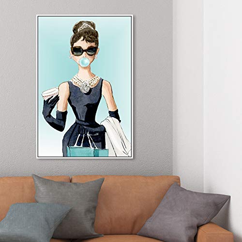 The Oliver Gal Artist Co. Abstract Wall Art Canvas - size: 36"L x 24"W, style: White Frame