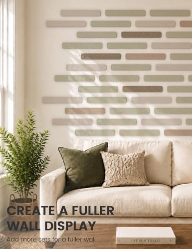 Fluxynara 13" x 2" Felt Wall Panels, Linen Dusk - color: Linen Dusk, size: 5-pack