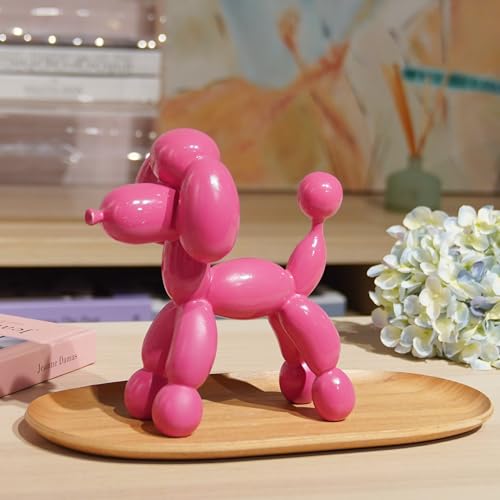Guichifun Balloon Dog Décor Sculpture, Pink, 7" - color: Pink