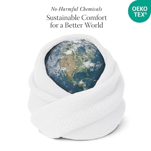Threadmill Luxury 100% Cotton King Herringbone Blanket, Bright White - color: Bright White, size: King (106" x 92")