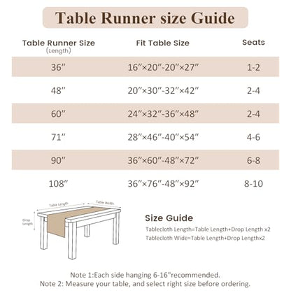 Boho Macrame Table Runner with Tassels 90in Brown Farmhouse Runner - color: White & Brown, size: 12'' x 90''