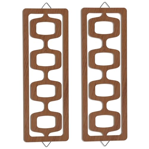 CroBlissful 2pcs Mid Century Modern Wall Art Geometric Wall Decor, Brown - color: Brown