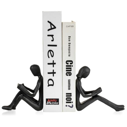 Sziqiqi Heavy Duty Bookends for Books: Decorative Book Ends for Shelves