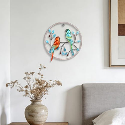 Newinhome Metal Parrot Wall Art Bird Decor - color: Parrots