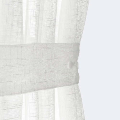 jinchan Linen Textured Door Curtain 72 Inch Farmhouse 1 Panel White - color: Sheer | White, size: 50"W x 72"L (Pack of 1)