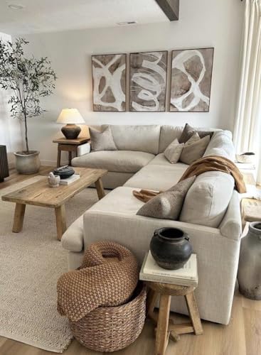 Jute Cotton Hand Woven Area Rug (6' x 9' Natural) - size: 6' x 9' (Rectangular)