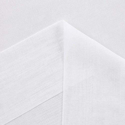 DWCN White Sheer Curtains 63 Inch Long for Living Room Rod Pocket 2 Panels - color: White, size: 52"W x 63"L (Pack of 2)