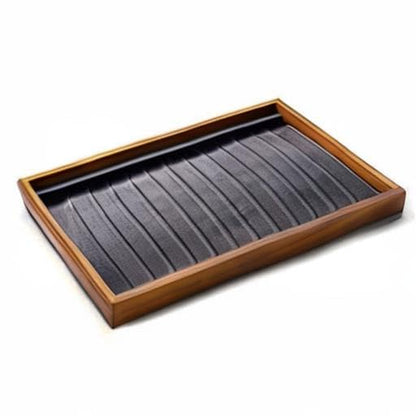 Oirlv Wood 13 Grids Necklace/Bracelet/Pendant Display Tray Jewelry Drawer Organizer Stackable Jewelry Trays(Grey) - color: Grey 13 grid necklace/pendant/bracelet tray