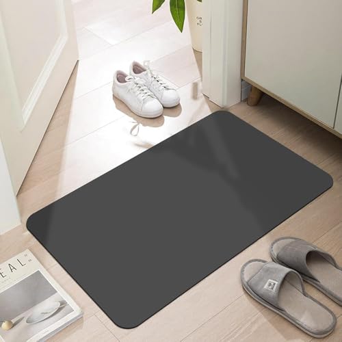 Ultra Thin Indoor Door Mat, 1/10 in Thin Door Mats for Inside Entry - color: Dark Grey, size: 1'5" x 2'6" (Rectangular)