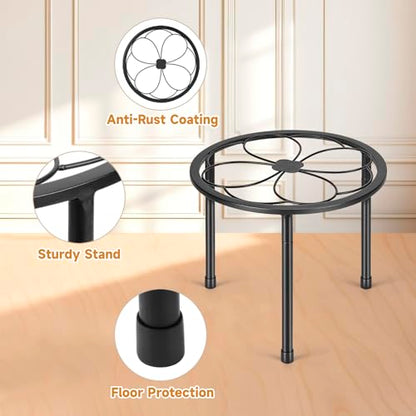 Amaoot 5 Pack Metal Plant Stand, Iron Plant Stands for Indoor and Outdoor - color: Black