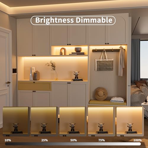 MIWISE COB LED Strip Light 20ft/6.1m,CRI 90+ Warm White 3000K High Lumen Dimmable Super Bright Flexible DC24V LED Tape Light with Controller/Dimmer,for Cabinet Home Office DIY Lighting Projects - color: 3000K, size: 20 ft