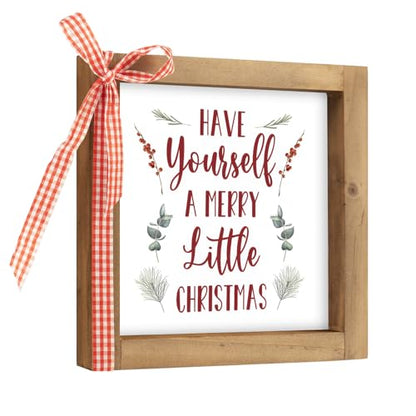 Have Yourself A Merry Little Christmas Sign, Table & Wall Decor - color: white-7