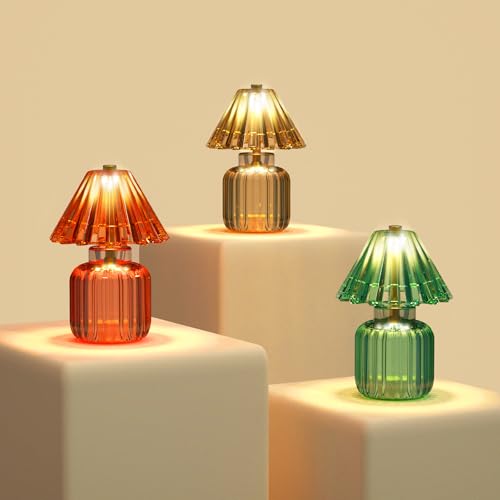 Small Battery Operated Lamp with Timer, Jelly Red - color: Jelly Red