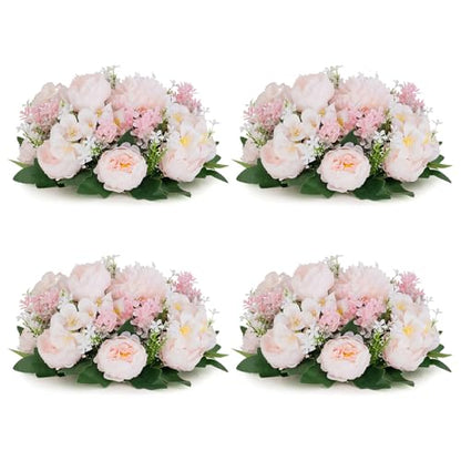 Flower Balls Centerpieces for Tables: Pink Silk Rose, 4Pcs - color: Pink & Purple, size: 4 PCS