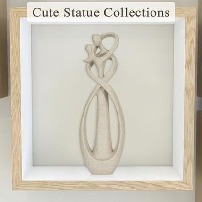 Trycooling Kissing Lovers Statue Abstract Sculpture, Sandstone, Large - color: Sandstone, size: Large