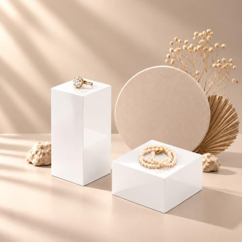 Oirlv Solid Wood Minimalism Style Jewelry Display Stand Showcase Jewelry Organizer Square Holder(SM05202) - color: SM05202