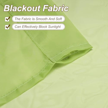 uxcell Window Valance, 51x24 Beaded Sheer Valance Curtains Green - color: Green