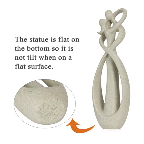 Trycooling Kissing Lovers Statue Abstract Sculpture, Sandstone, Large - color: Sandstone, size: Large