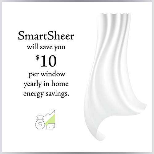 SmartSheer Thermoregulating Semi-Sheer Curtains – Energy-Saving Privacy Panels with UV Light Deflection, Heat & Cold Insulation (Taupe, 108" L x 59" W, Single Panel) - color: Taupe