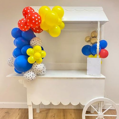 Dog Paw Print Balloons 12 Inch Red Blue Yellow Confetti Latex Party Balloon - color: Red Yellow Blue