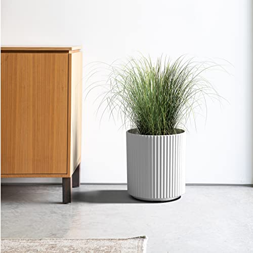 Veradek Demi Series Planter - Large Round Outdoor Planter - color: White, size: 16 inch - 2 Pack