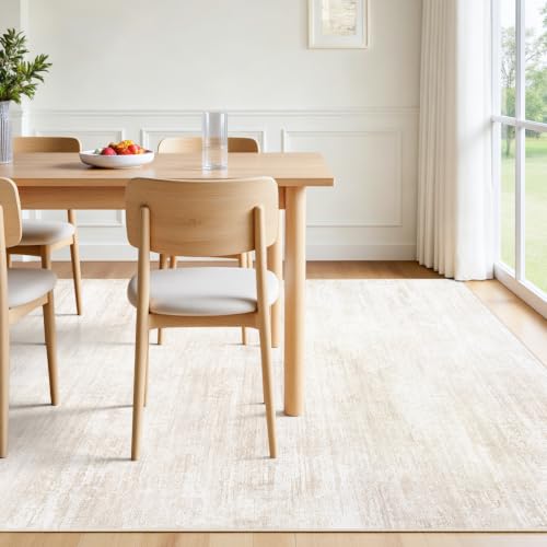 Tosuoka Washable Rug 8x10 Area Rugs for Living Room, Beige Cream Abstract - color: Beige/Cream, size: 8' x 10' (Rectangular)