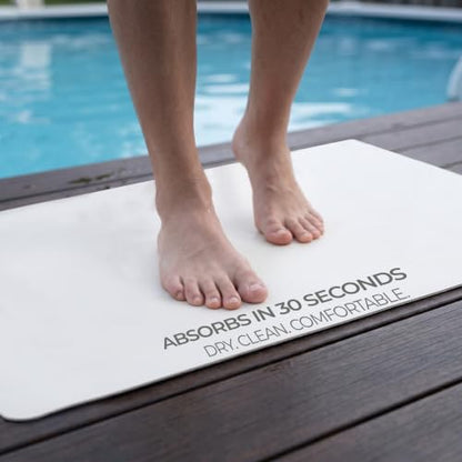 Homergy Bath Mat for Bathroom Non Slip, Quick Dry, 20x32 in, White - color: White, size: 20" x 32"