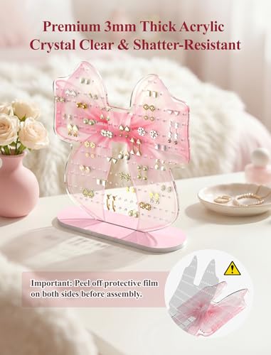 NiHome Earring Holder Organizer, 202 Holes Acrylic Jewelry Display Stand