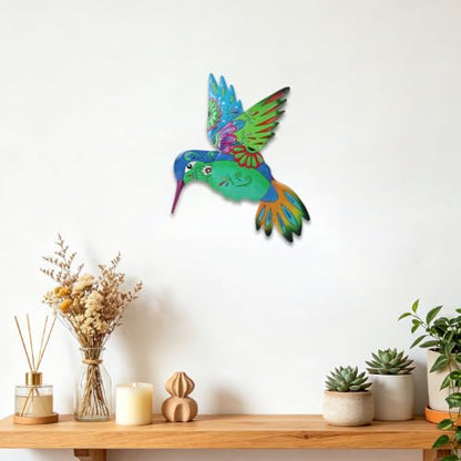 VEWOGARDEN Hummingbird Wall Art, Large Outdoor Metal Hanging Wall Decor for Home Outside Patio Garden Fence Decorations - style: Large Hummingbird