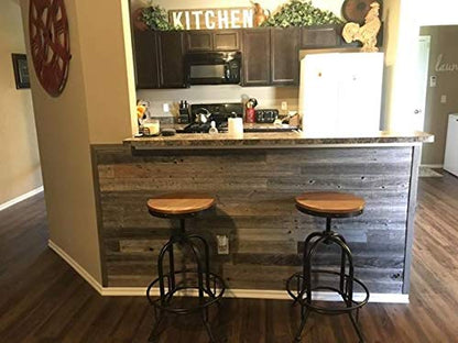 Rockin' Wood Peel & Stick Rustic Reclaimed Barn Wood Paneling, Real Wood, Rustic Wall Planks - Easy Installation (1 Square Foot) - size: 1 Square Foot (Sample Pack)