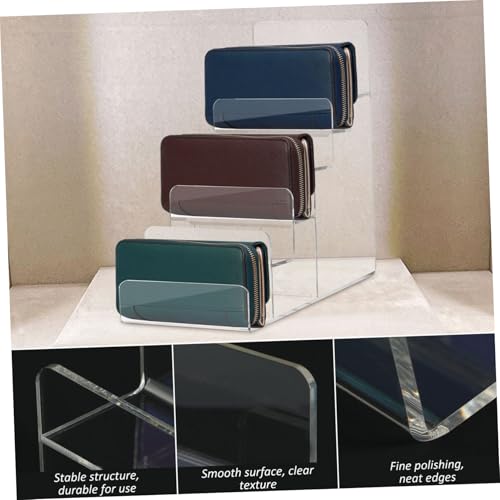 1pc Acrylic Clear Purse Display Stand - Jewelry Handbag Organizer Rack, Perfume Nail Polish Holder Shelf for Counter Vendor Display, Purse Organizer Stand
